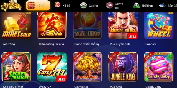 Điểm danh TOP game slot vô cùng hấp dẫn trên Slot Vi68